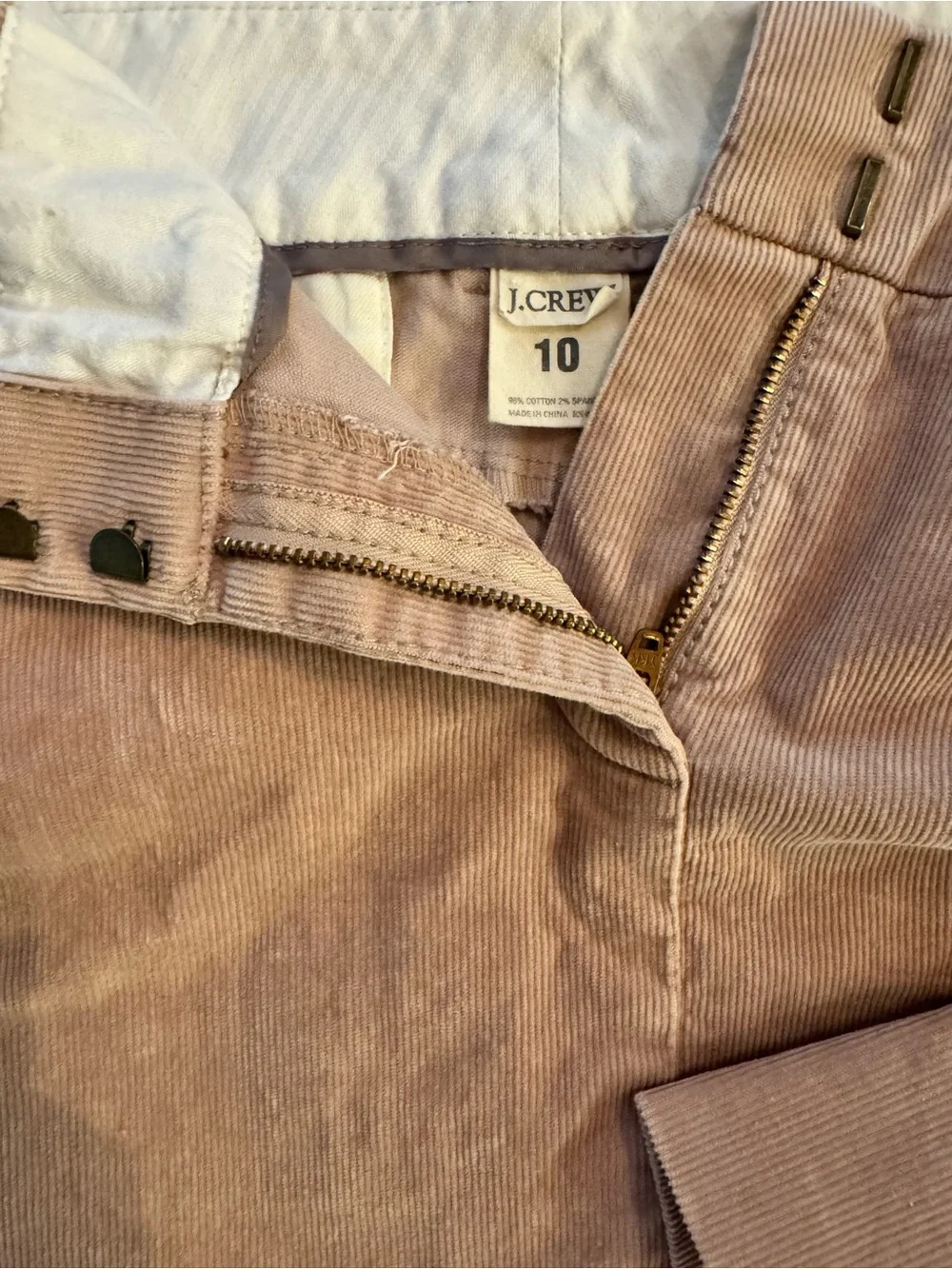 J. Crew tan corduroy